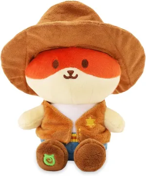 Anirollz Stuffed Animal Plush Toy Western Cowboy Foxiroll Small Sitting Plush Doll | Soft, Squishy, Warm, Cute, Comfort, Safe Birthday Gift Kawaii