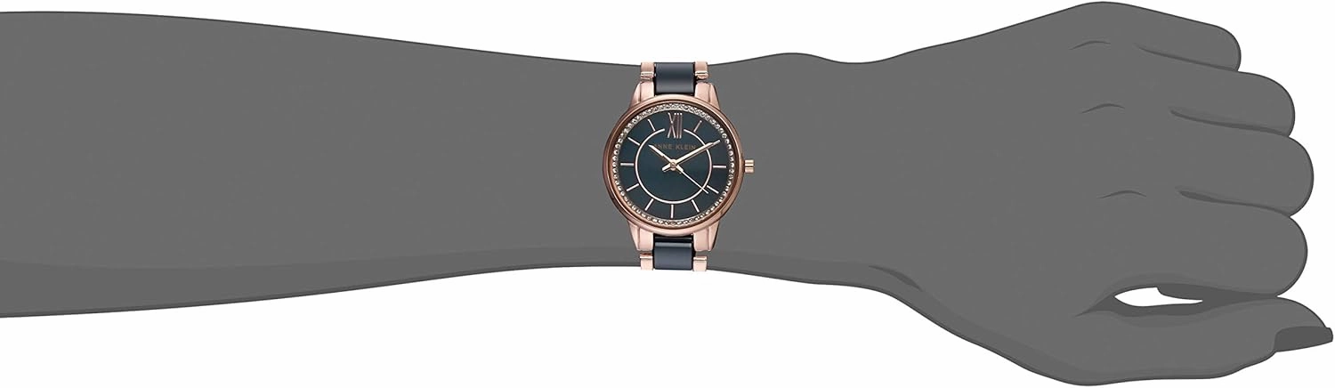 Anne Klein Women's Premium Crystal Accented Ceramic Bracelet Watch