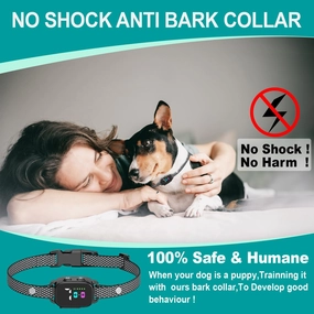 Anti-Bark Collar for Small Dogs, No Shock Anti Barking Collars with 7 Sensitivities, 3 Adjustable Modes Beep & Vibration, IP67 Waterproof - Effective & Humane, Premium Black