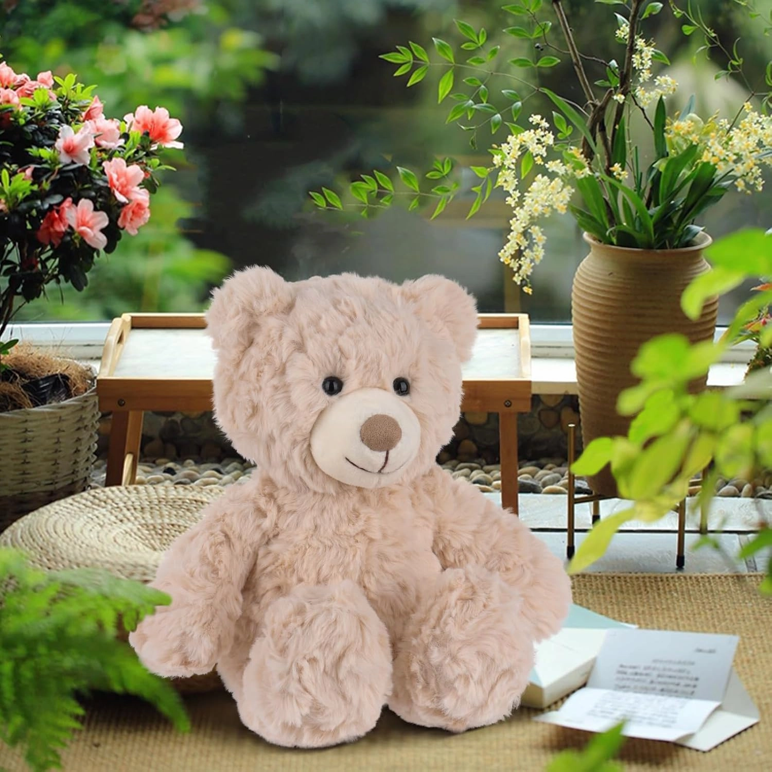 Apricot Lamb Toys Plush Cream Flower Teddy Bear Stuffed Animal Soft Cuddly Perfect for Child 8 Inches