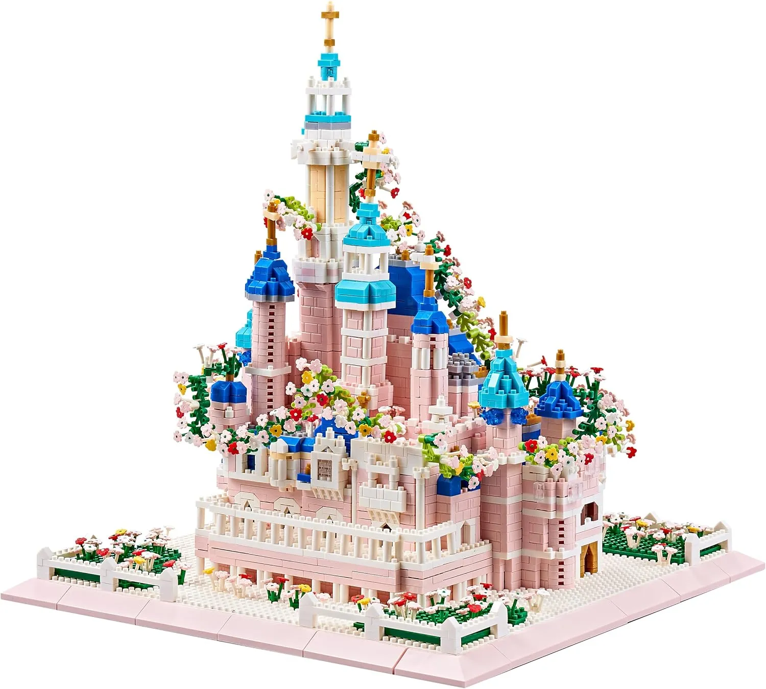 Architecture Castle with Flower Series Micro Blocks Building Sets for Adults and Teens, 4000  PCS Bricks Building Blocks - Upgrade Version