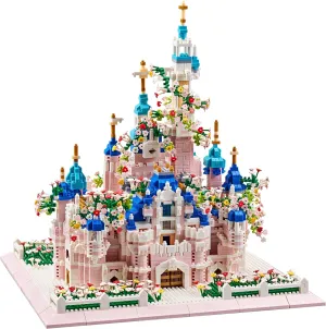 Architecture Castle with Flower Series Micro Blocks Building Sets for Adults and Teens, 4000  PCS Bricks Building Blocks - Upgrade Version