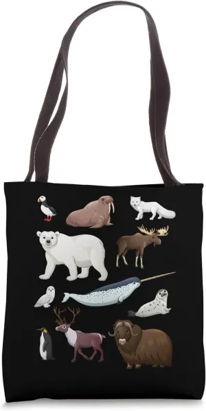 Arctic Animals Wildlife Extravaganza Orca Polar Bear & More! Tote Bag