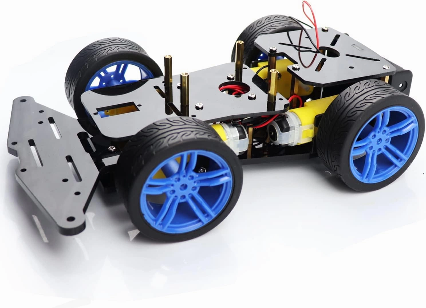 Arduino Robot Car Kit - 4WD Smart Robot Car Chassis with Motors, Wheels and Battery Case for Arduino R3/R4/Leonardo/Raspberry Pi 5/4B/3B /3B/2B/1B 