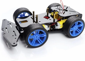 Arduino Robot Car Kit - 4WD Smart Robot Car Chassis with Motors, Wheels and Battery Case for Arduino R3/R4/Leonardo/Raspberry Pi 5/4B/3B /3B/2B/1B 