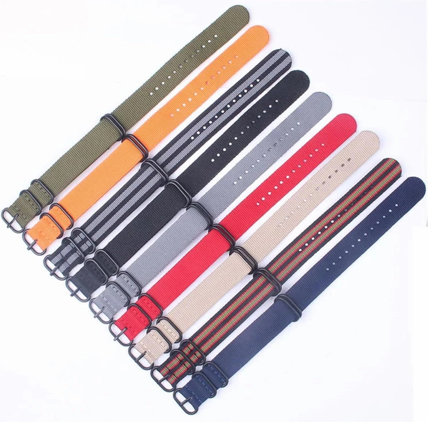 Army Military PVD black Buckle 18mm 20mm 22mm 24mm Watchbands Men Women Watches Strap Wristwatch Band Ring Buckle
