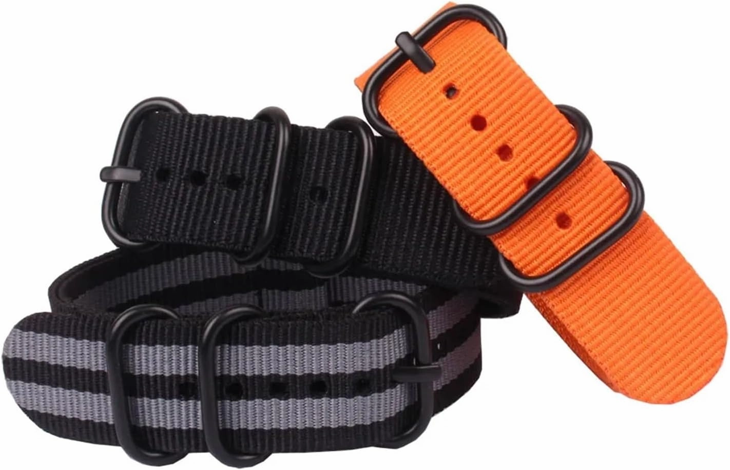 Army Military PVD black Buckle 18mm 20mm 22mm 24mm Watchbands Men Women Watches Strap Wristwatch Band Ring Buckle
