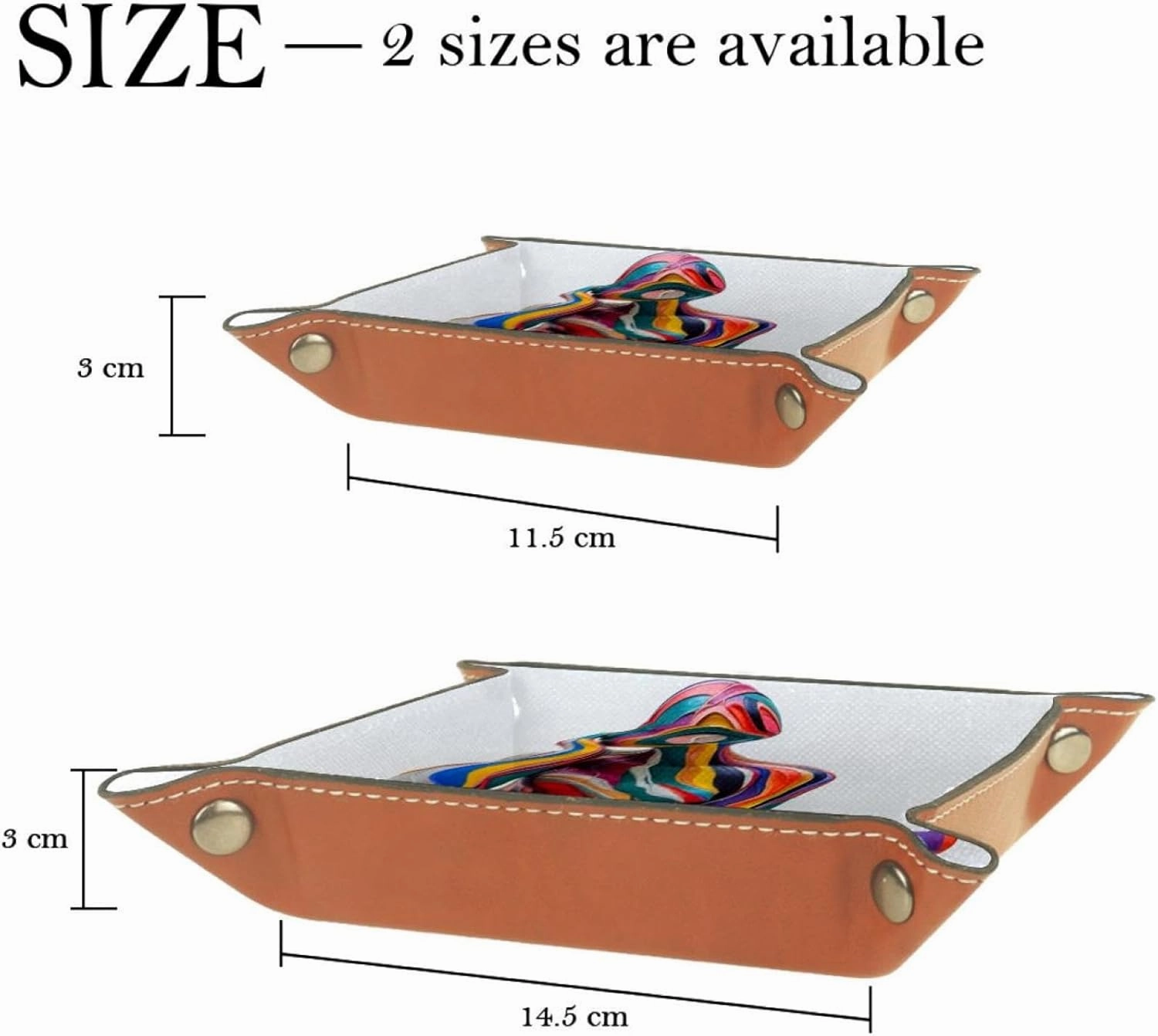 Art Colorful Female Stacking Jewelry Organizer Trays, Small Drawer Organizer Tray for Jewelry, Bracelets, Earrings, Rings, Convenient and Stylish