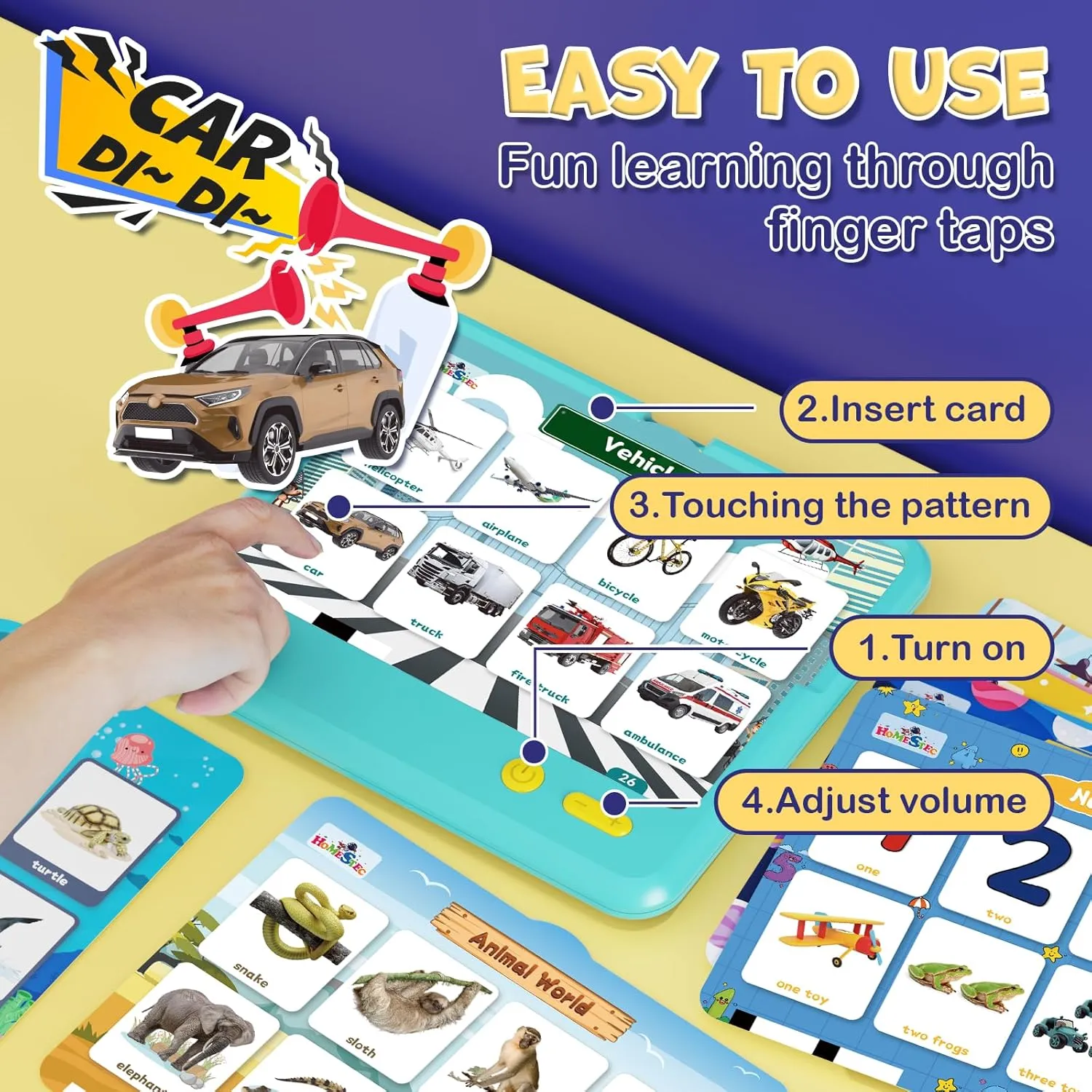 Astro Pad, Toddler Interactive Learning Toys Ages 3 4 5 6, Kids Speech Therapy Educational Tablet Includes Sight Words, Nursery Rhymes, Stories, Perfect Christmas,Birthday Gift for Boys Girls