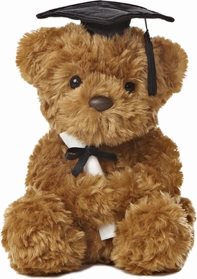 Aurora - Graduation - 8.5" Wagner Bear Graduation - Black Cap