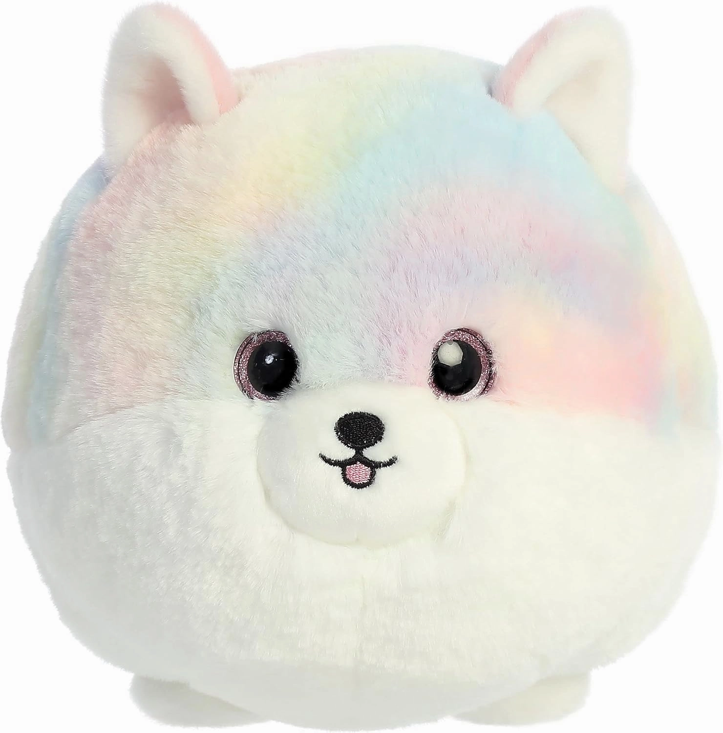 Aurora® Playful Teddy Pets™ Pom Stuffed Animal - Unique Design - Endless Play - Rainbow 9 Inches