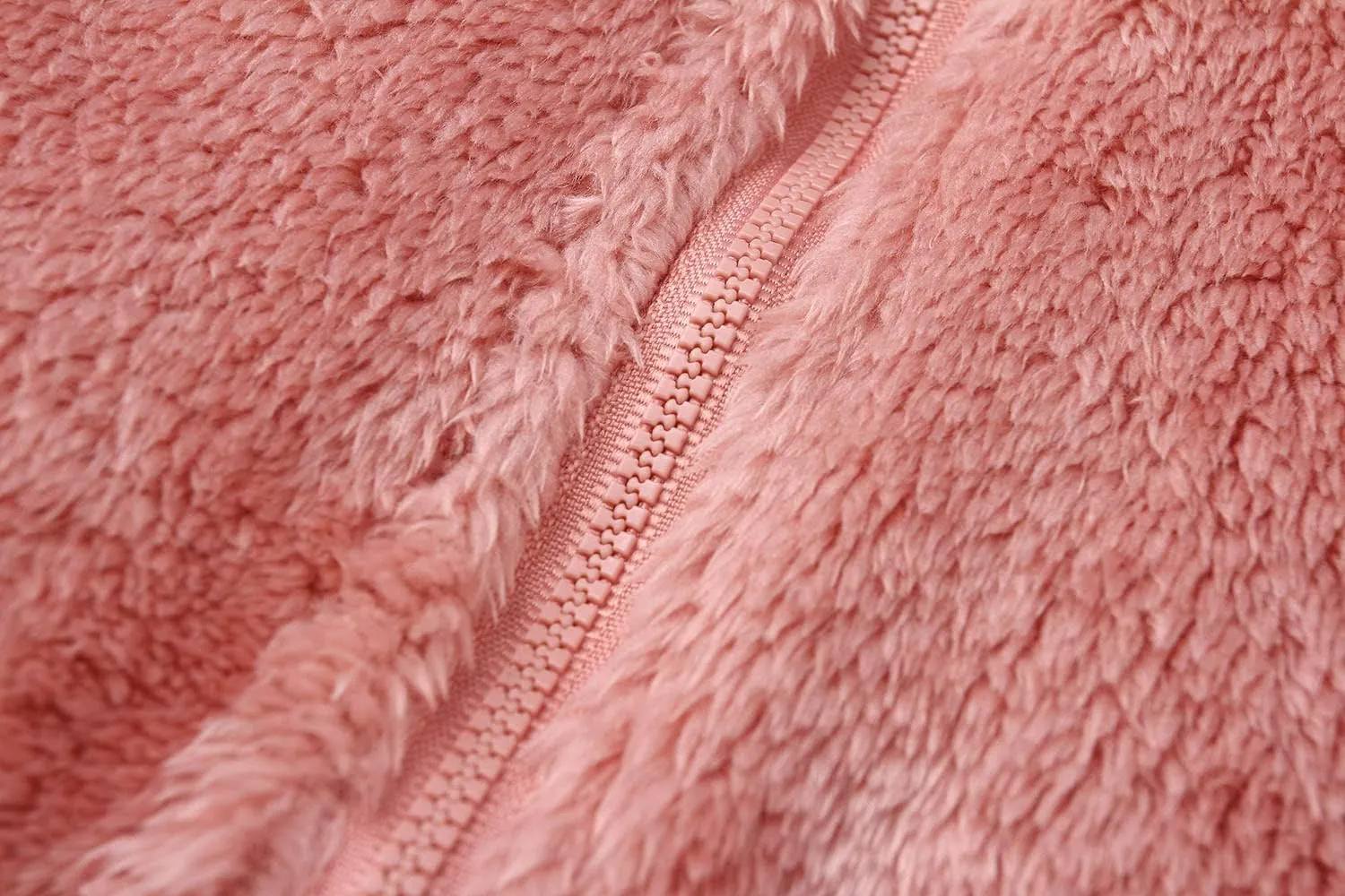 Baby Fluffy Jumpsuit Hooded Fleece Rompers Long Sleeve Zipper Onesie Outwear