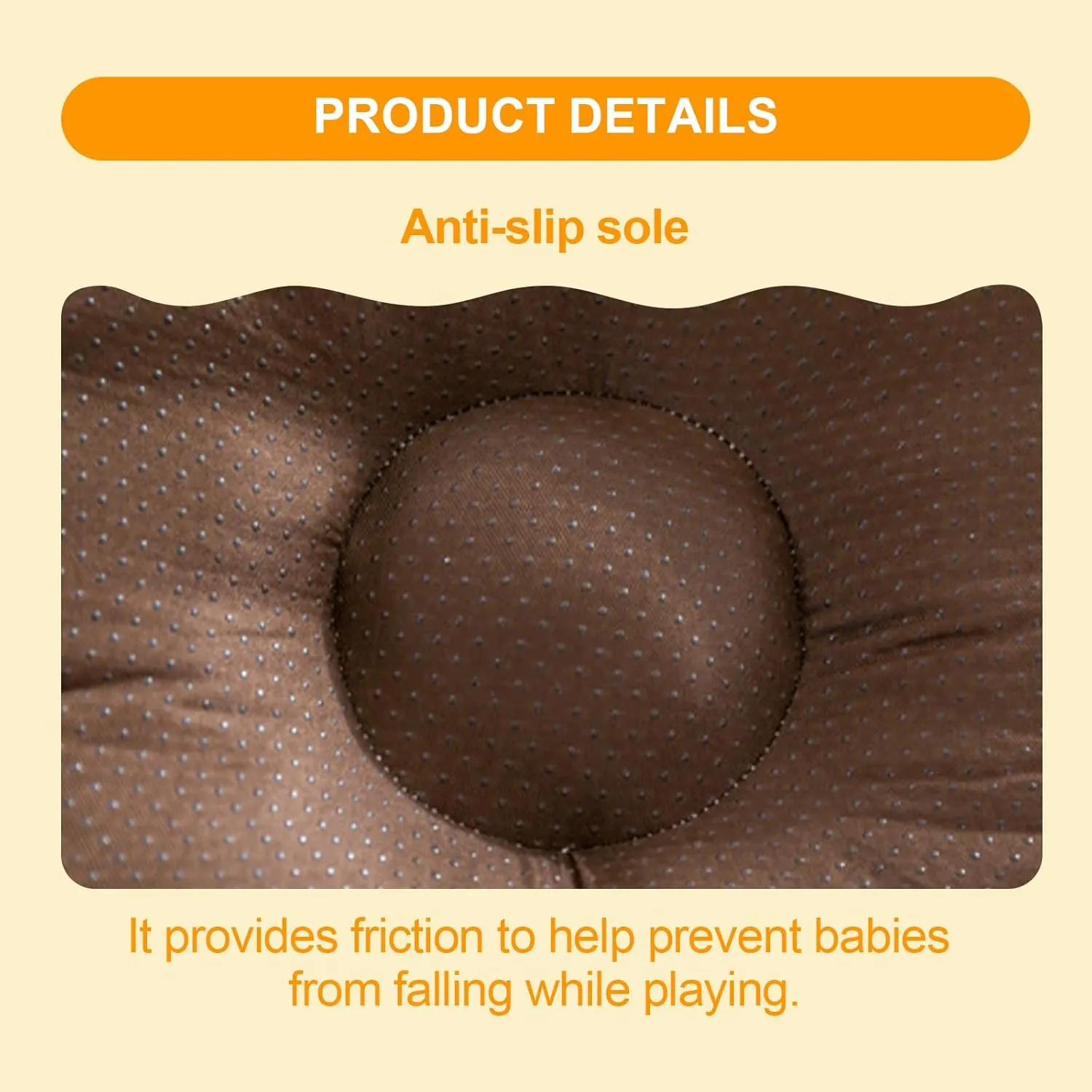 Baby Seat for 3-24 Month, Infant Back Support Floor Chair, Plush Cartoon Animals Baby Sofa, Toddler Floor Seater for Sitting Up, Portable Activity Seat for Babies (Hamster)