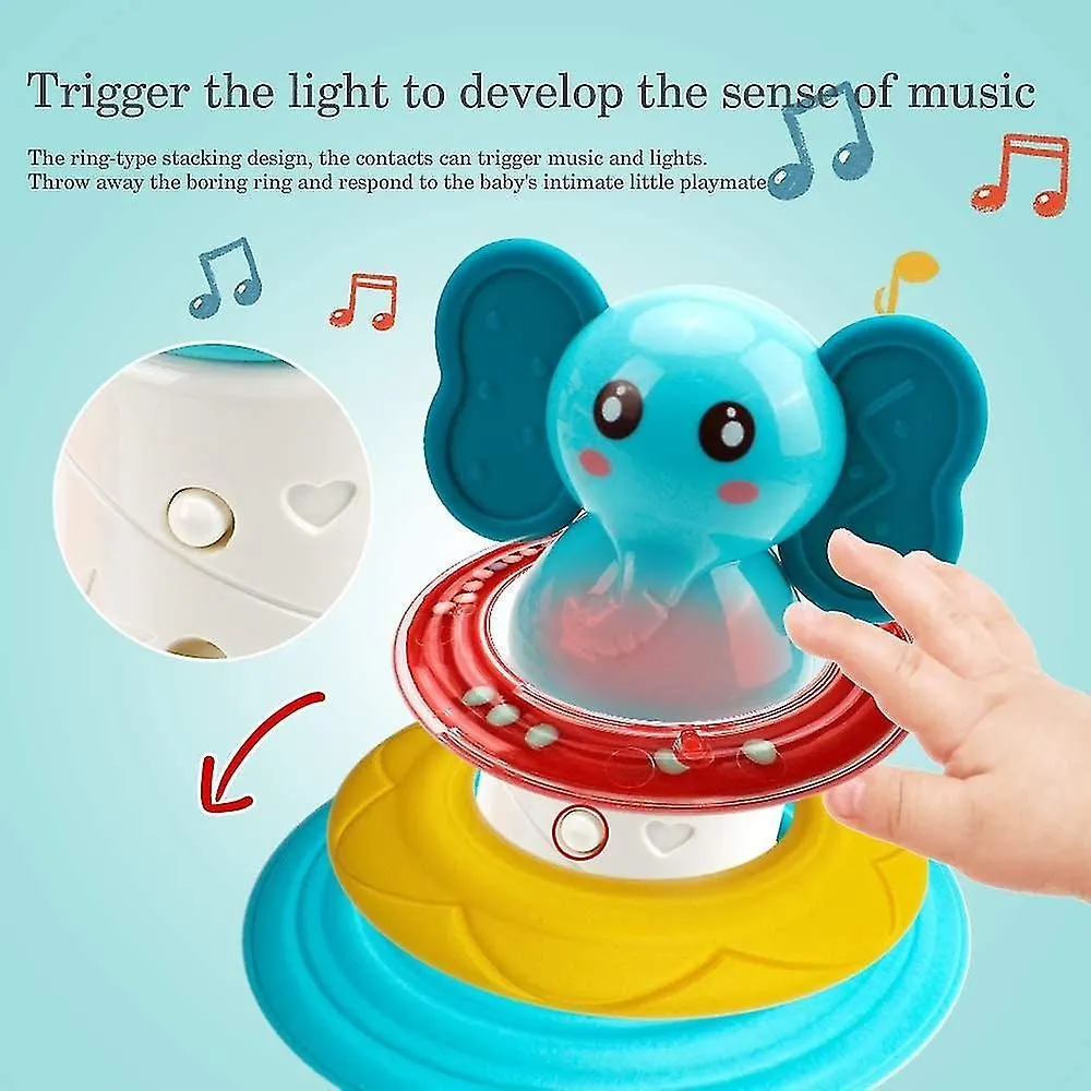 Baby Stacking Rings Musical Toys - Building Rings Stacker & Teethers