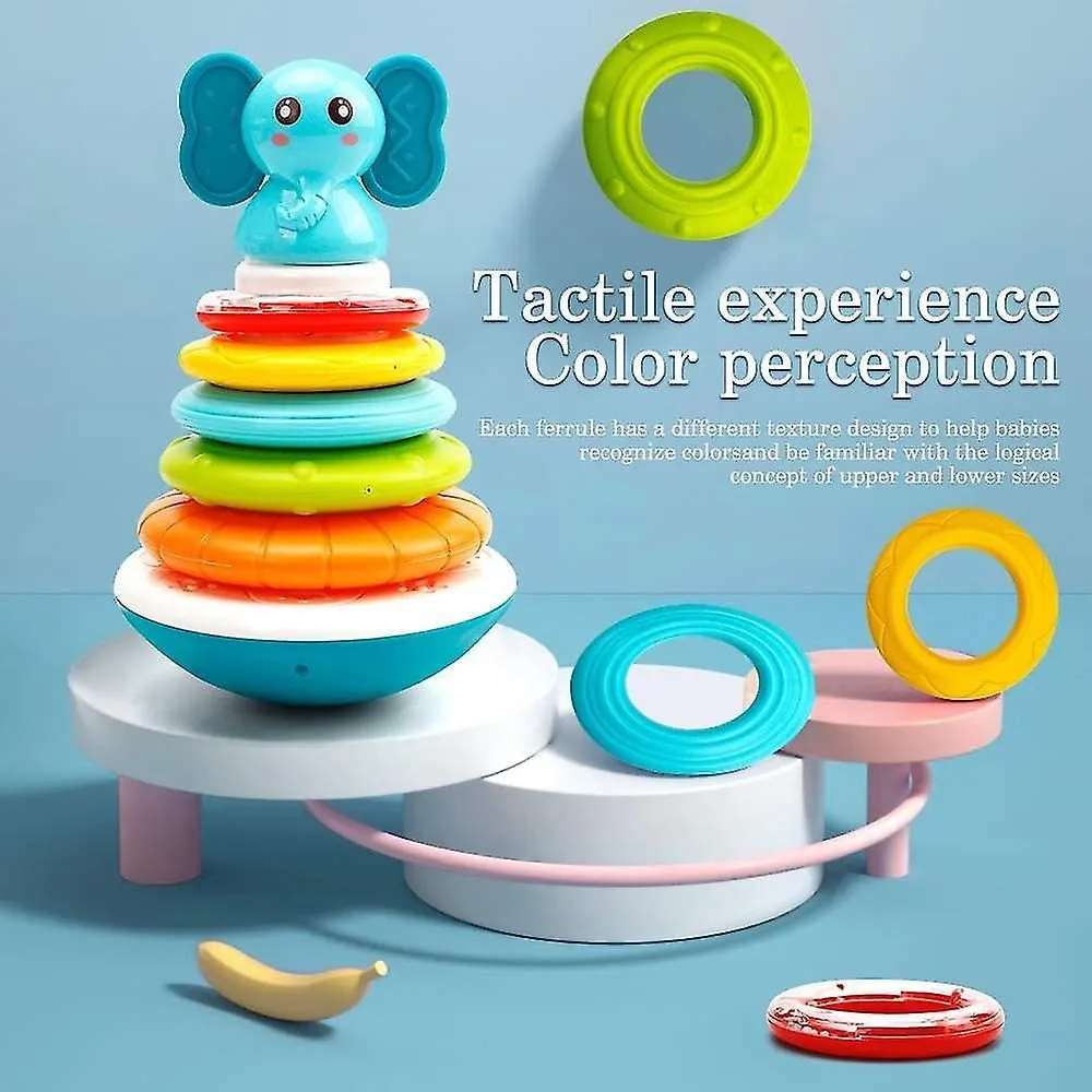 Baby Stacking Rings Musical Toys - Building Rings Stacker & Teethers