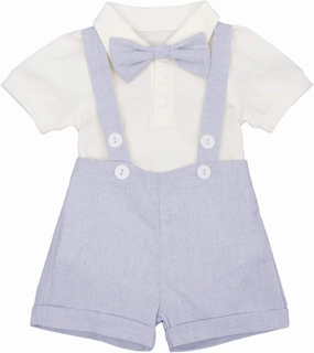 Baby Boy Baptism Christening Outfit Bowtie Dress Shirt Suspenders Shorts Summer Wedding Party Formal Ring Bearer Suits