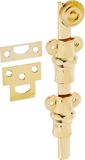 Baldwin 0380031 Surface Bolt, Unlacquered Bright Brass