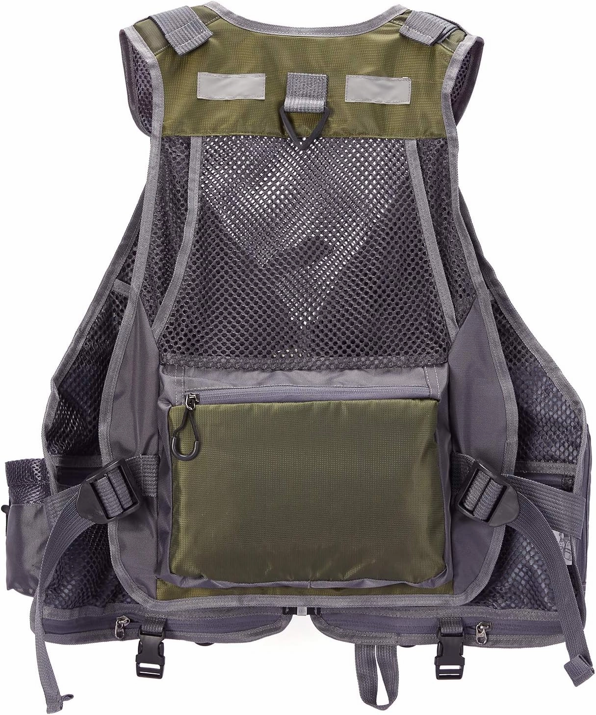 BASSDASH Fly Fishing Vest Multi Pocket Waistcoat Adjustable Size Gifts for Men Women
