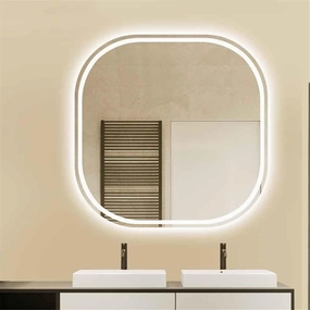 Bathroom Mirror, Anti-Fog LED Makeup Mirror with Stepless Dimming Luminous Feature(60cm)