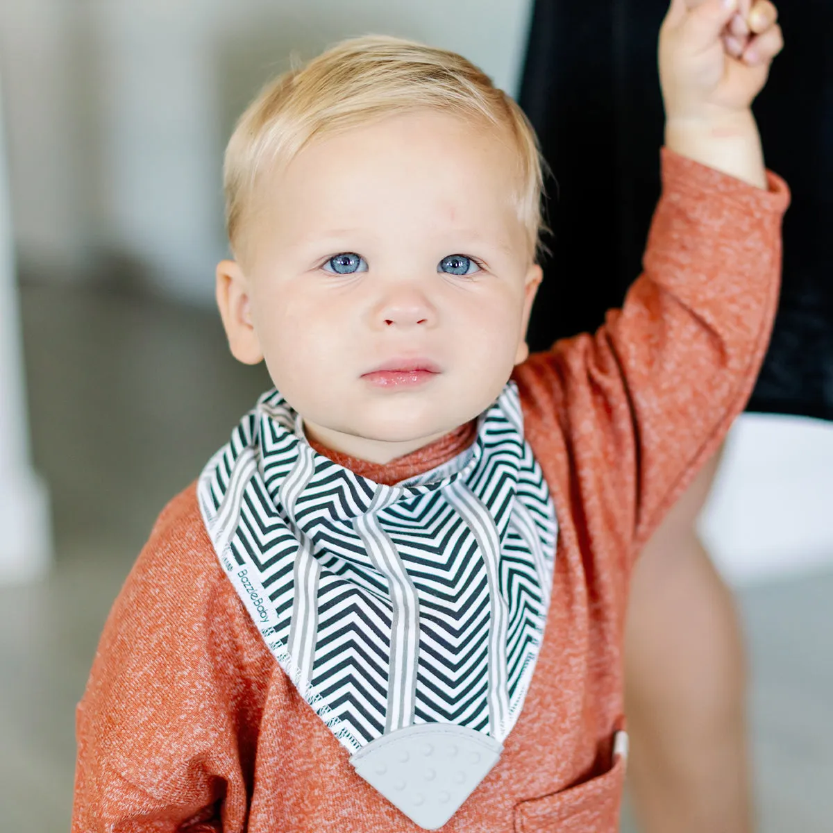 Bazzle Baby Banda Bib with Silicone Teether Attached 4-pack - Various Colors