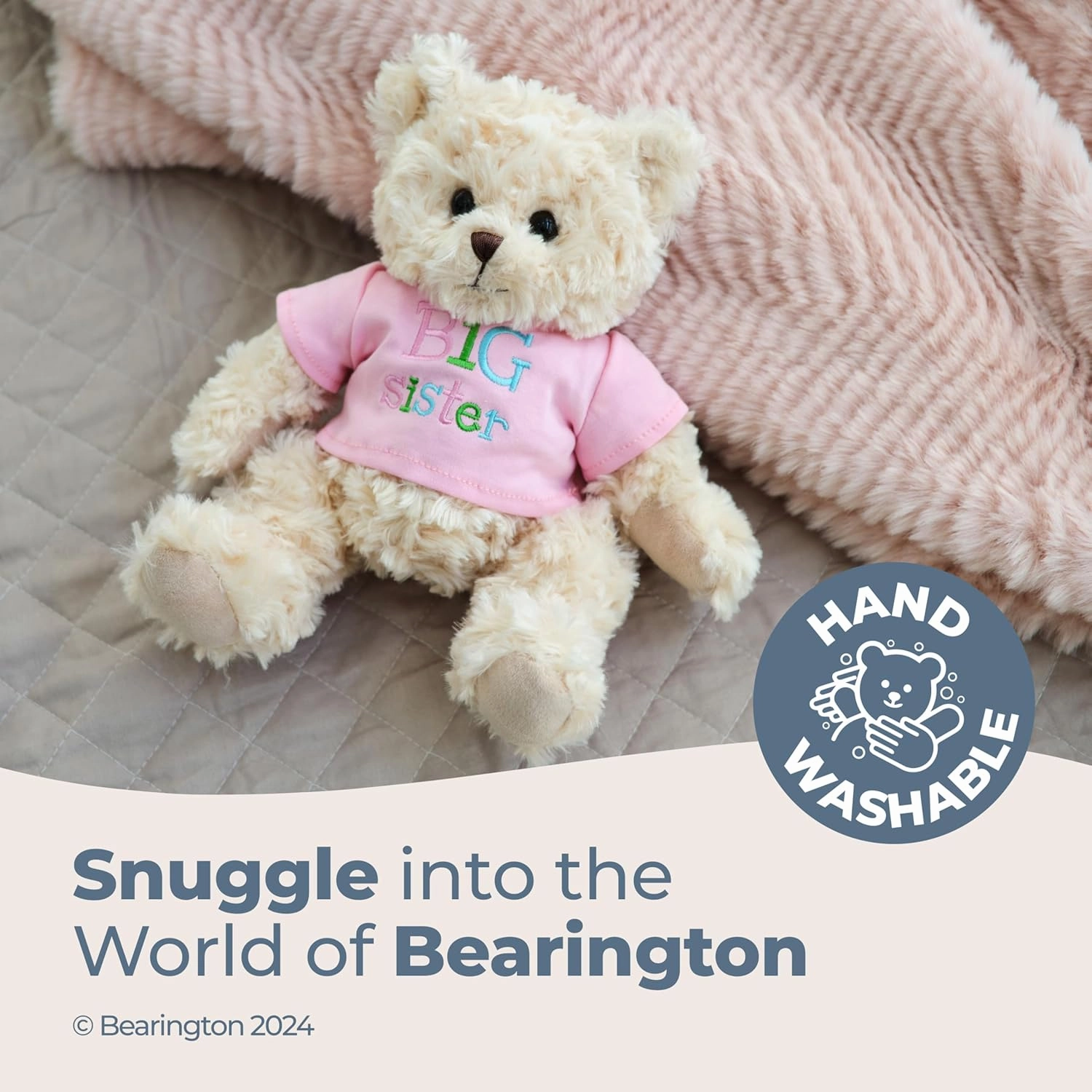 Bearington Big Sister Teddy Bear, 12 Inch Big Sister Stuffed Animal