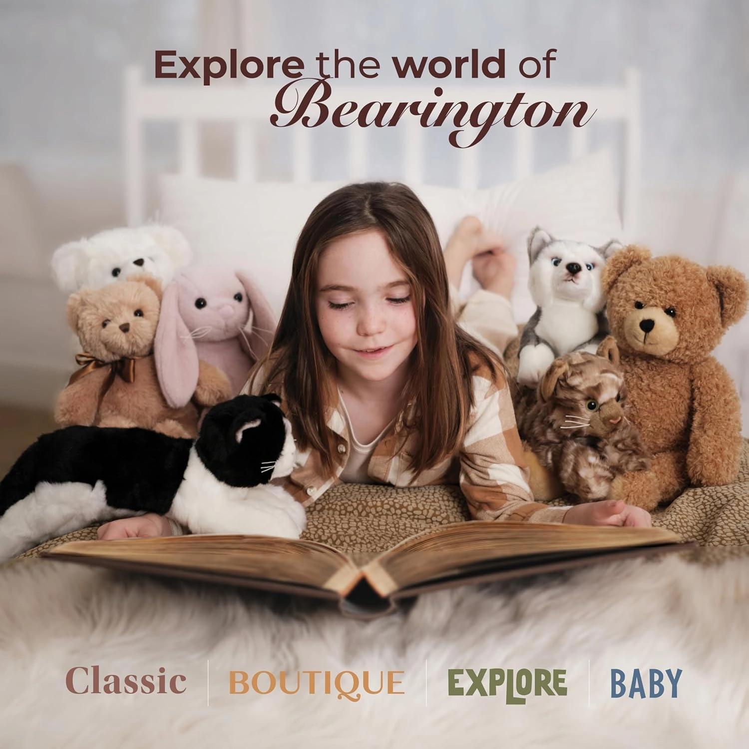 Bearington Collection Lil' Oliver The French Bulldog Stuffed Animal, 6 Inch Boston Terrier Dog Stuffed Animal