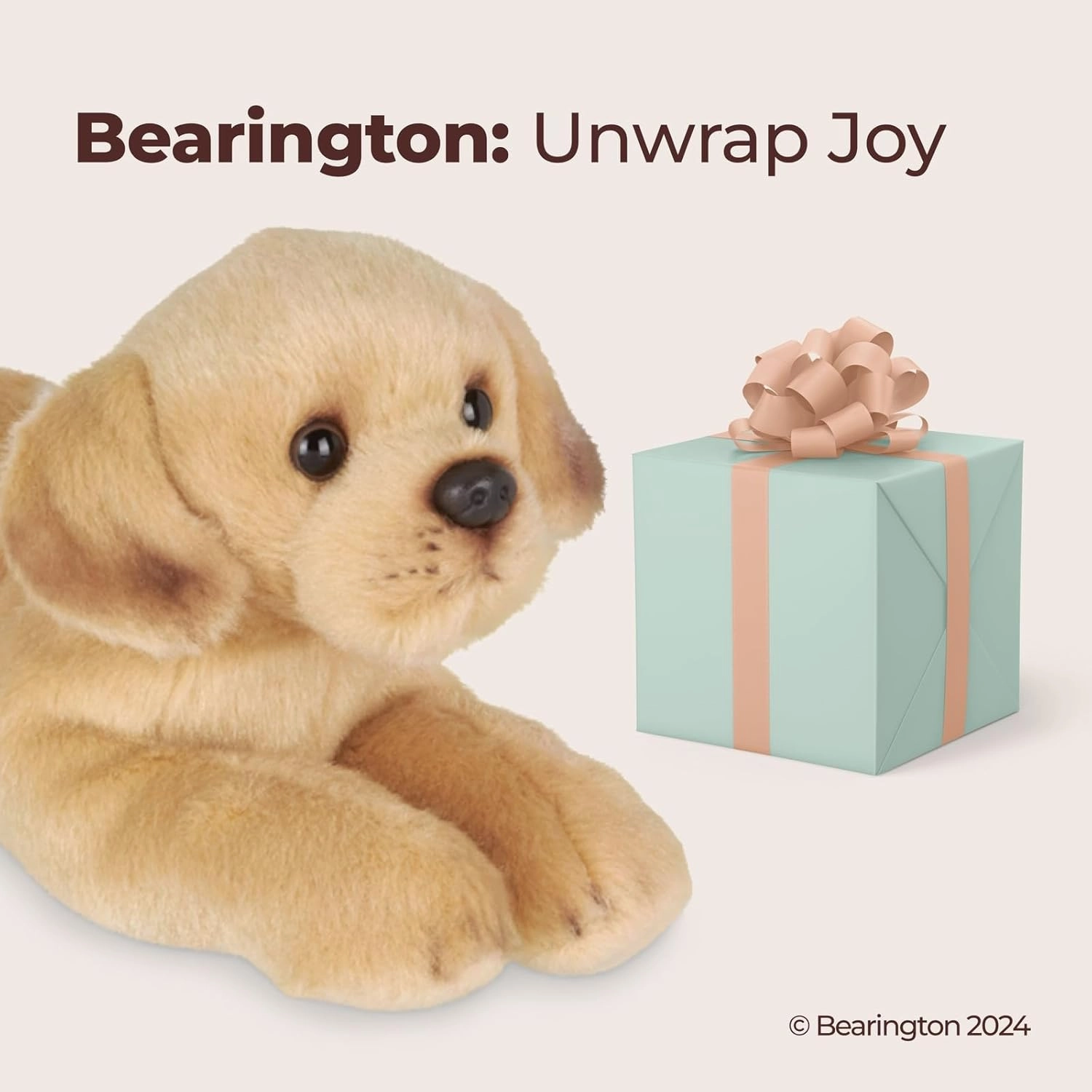 Bearington Collection Lil' Tanner The Labrador Stuffed Puppy, 8 Inch Yellow Lab Stuffed Animal