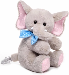 Bearington Dotty Daisy The Stuffed Elephant, 10 Inch Elephant Stuffed Animal, Easter Stuffed Animal