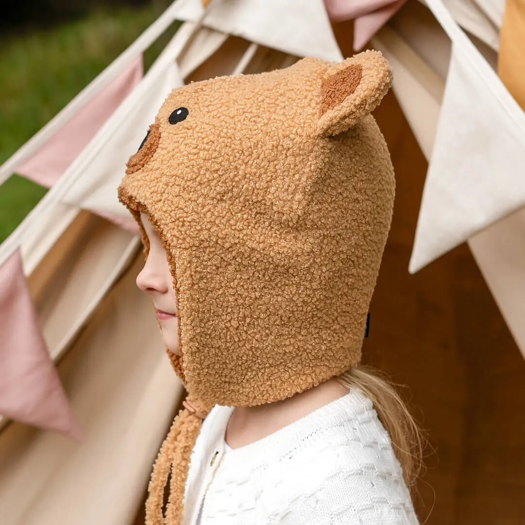 Bedhead Cute Teddy Snuggle Winter Beanie - Brown
