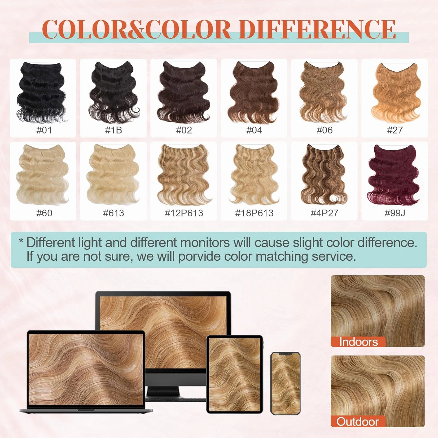 Benehair Ombre Halos Hair Extensions Human Hair Wavy for Women Full Head Hairpieces No Tape No Glue Seamless Fish Line Headband 16inch 115Gram for Adding Volume Ash Blonde&Bleach Blonde #18P613