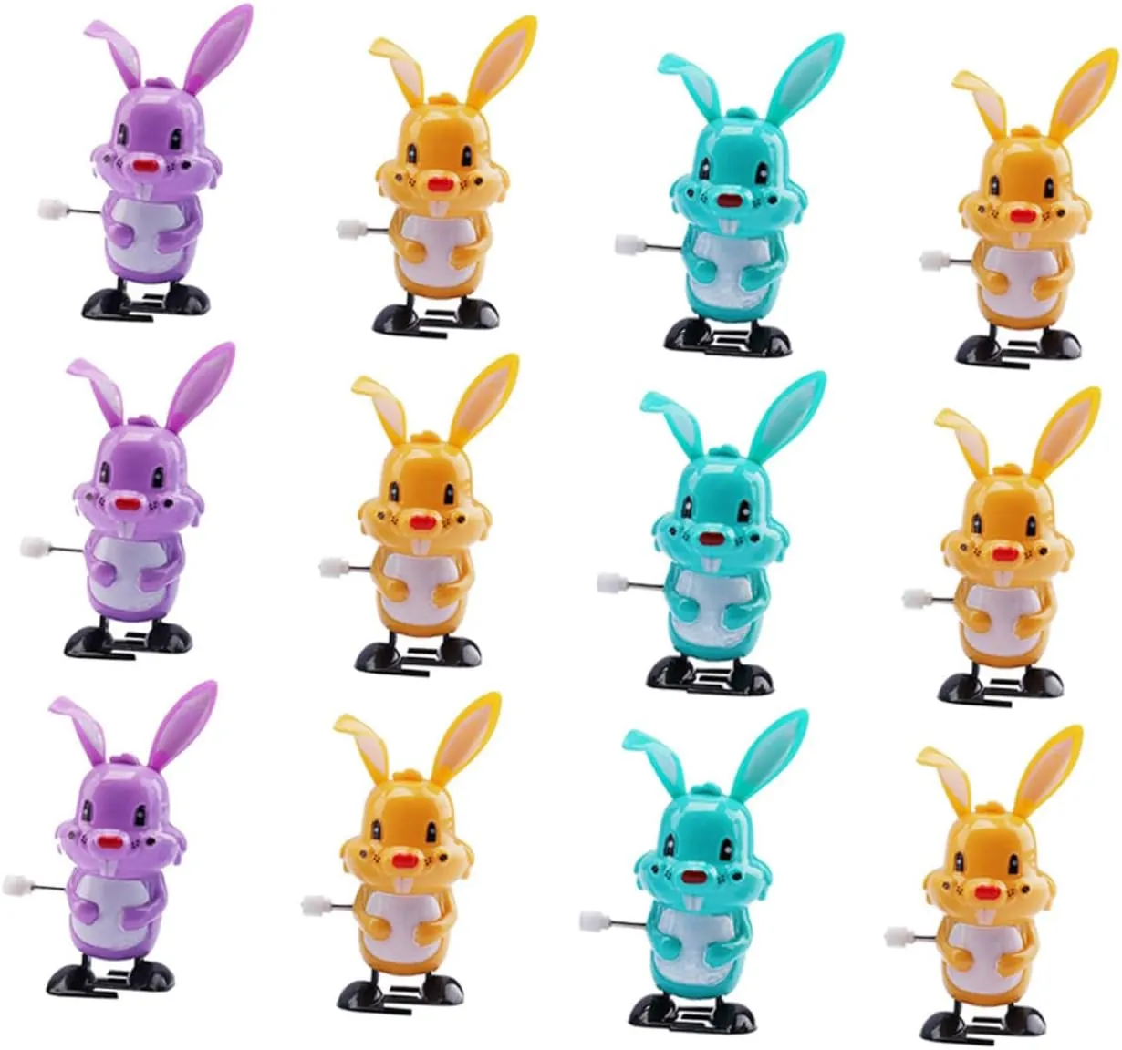 BESPORTBLE 12Pcs Wind Up Rabbit for Jumping Rabbits for Boys and Interactive Party Favors for Creative Play and Holiday Fun
