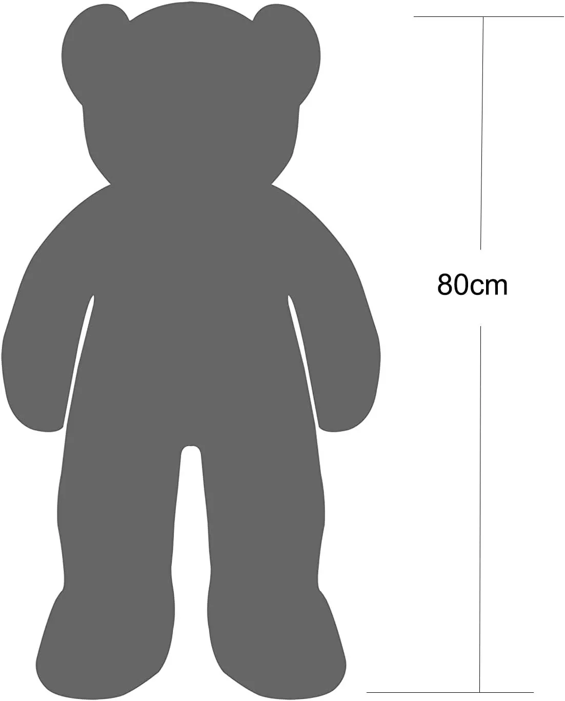 Big Teddy Bear Stuffed Animal 31.5 Inch Giant Large Plush Soft Toy with Love Heart for Kids Girlfriend Brown