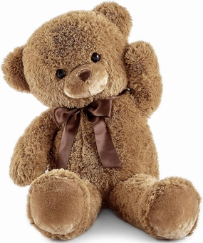 Big Teddy Bear Stuffed Animal 35 inches Giant Stuffed Bear Gift for Girlfriend Children on Birthday, Brown