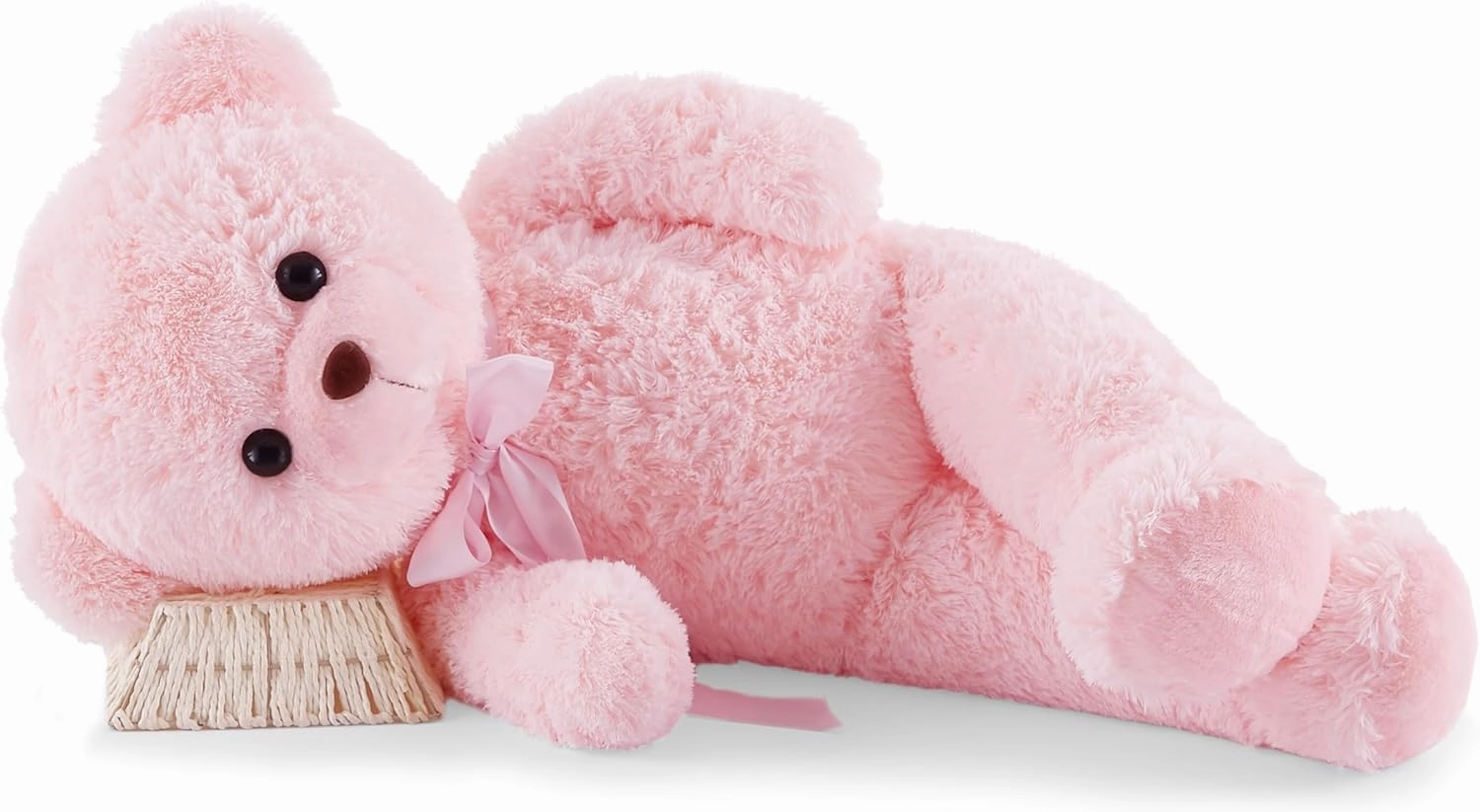 Big Teddy Bear Stuffed Animal 35 inches Giant Stuffed Bear Gift for Girlfriend Children on Birthday, Pink