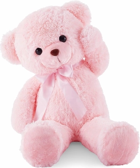 Big Teddy Bear Stuffed Animal 35 inches Giant Stuffed Bear Gift for Girlfriend Children on Birthday, Pink