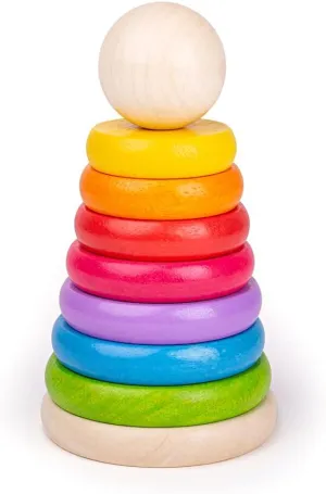 Bigjigs Toys, My First Rainbow Stacking Toy, Wooden Toys, Baby Toys, Wooden Stacking Toys, Ring Stacker, Toddler Toys, Wooden Toys For 1 Year Olds