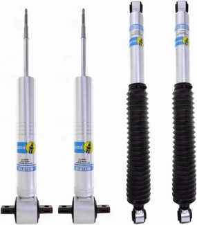 Bilstein 5100 Series Set of Front Ride Height Adjustable Shocks & Rear Shocks fits 2014 2018 Silverado Sierra 1500 w/ 0-1" Rear Lift | Provides 0-1" Front Lift | TrendsAuto Decal | 24-336895 33-238319