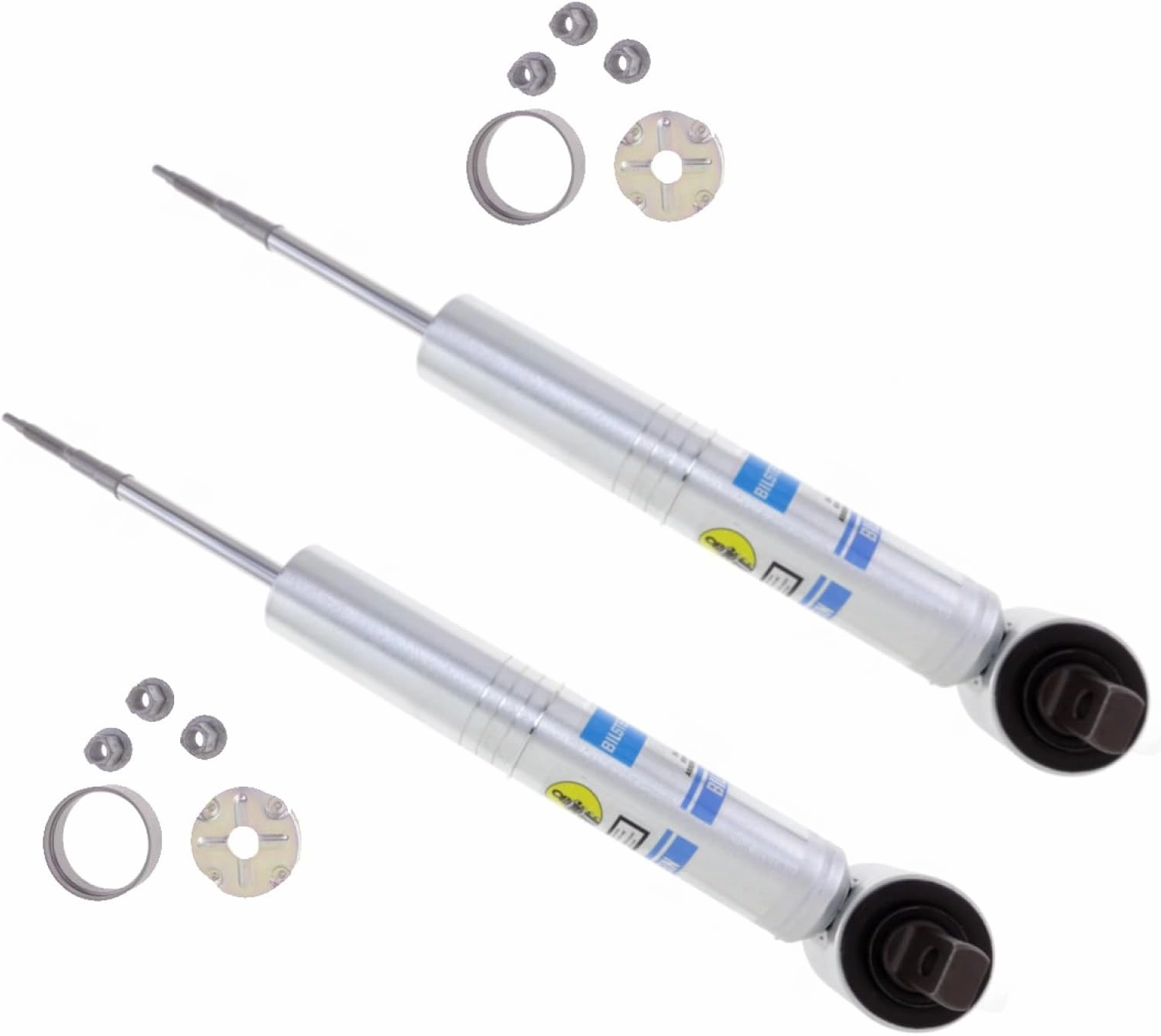 Bilstein 5100 Series Set of Front Ride Height Adjustable Shocks & Rear Shocks fits 2014 2018 Silverado Sierra 1500 w/ 0-1" Rear Lift | Provides 0-1" Front Lift | TrendsAuto Decal | 24-336895 33-238319