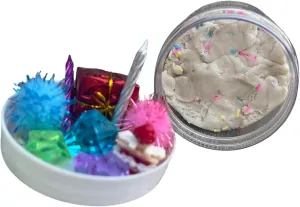 Birthday Sprinkles ONE 6oz Busy Jar Activity Fine Motor Skills Easy Clean Compact Portable Sensory Dough Kit Educational Endless Toy Gift for Toddlers Kids (ONE JAR Birthday Sprinkles)