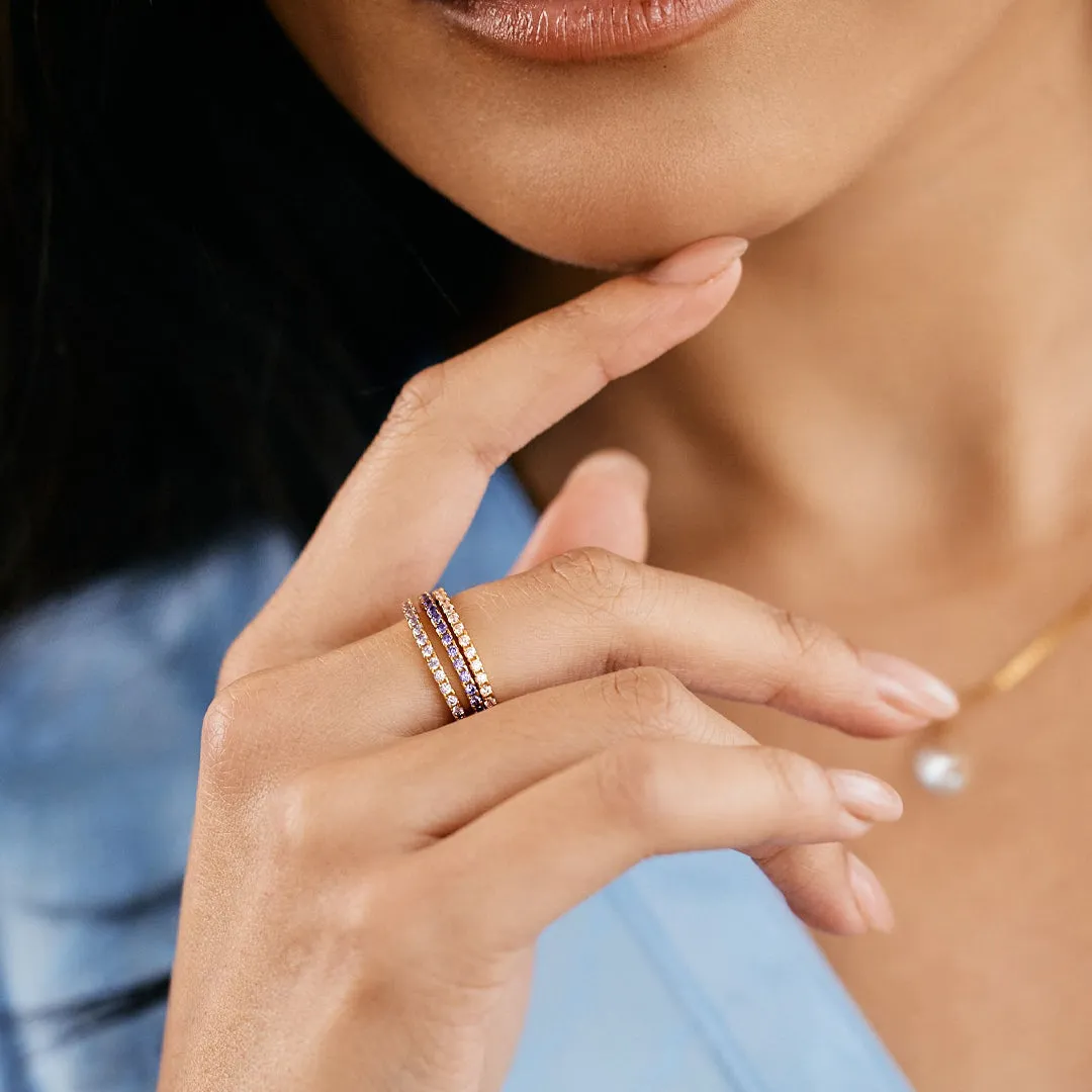 Birthstone Eternity Stacking Ring