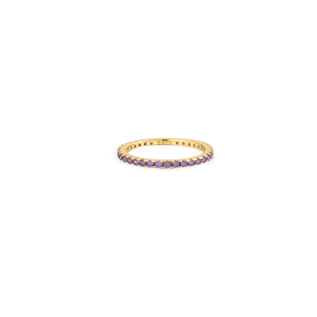 Birthstone Eternity Stacking Ring