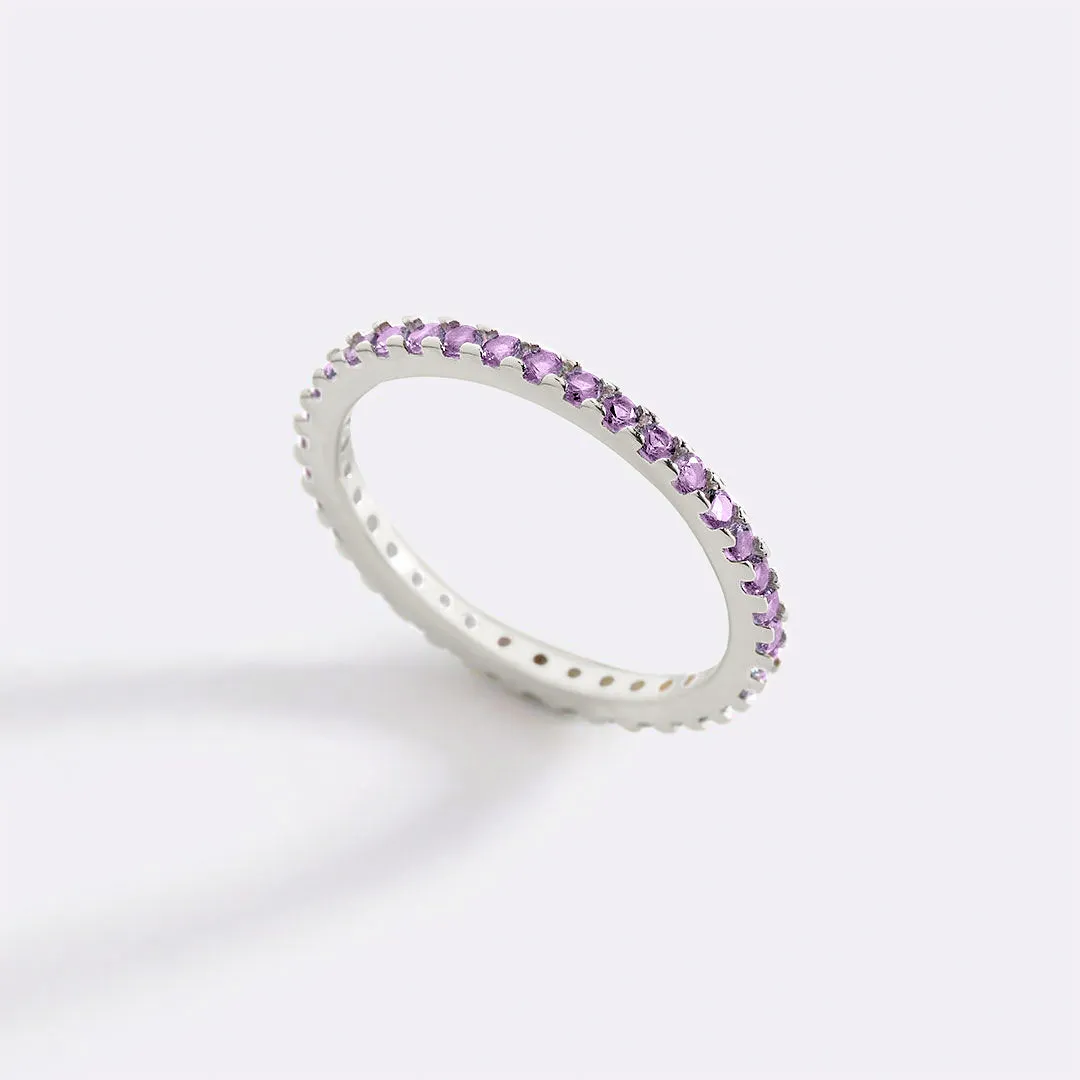 Birthstone Eternity Stacking Ring