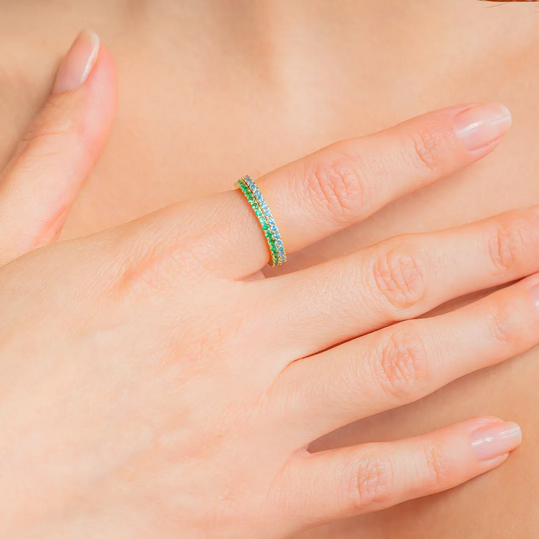 Birthstone Eternity Stacking Ring
