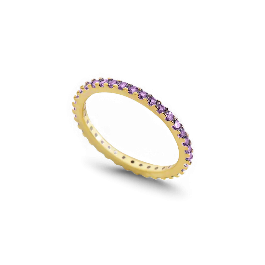 Birthstone Eternity Stacking Ring