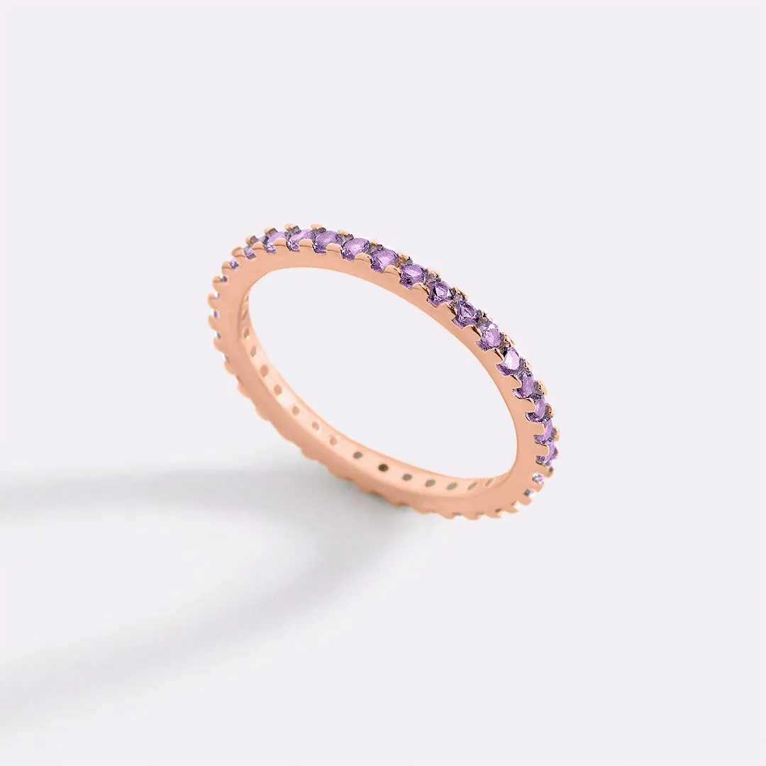 Birthstone Eternity Stacking Ring