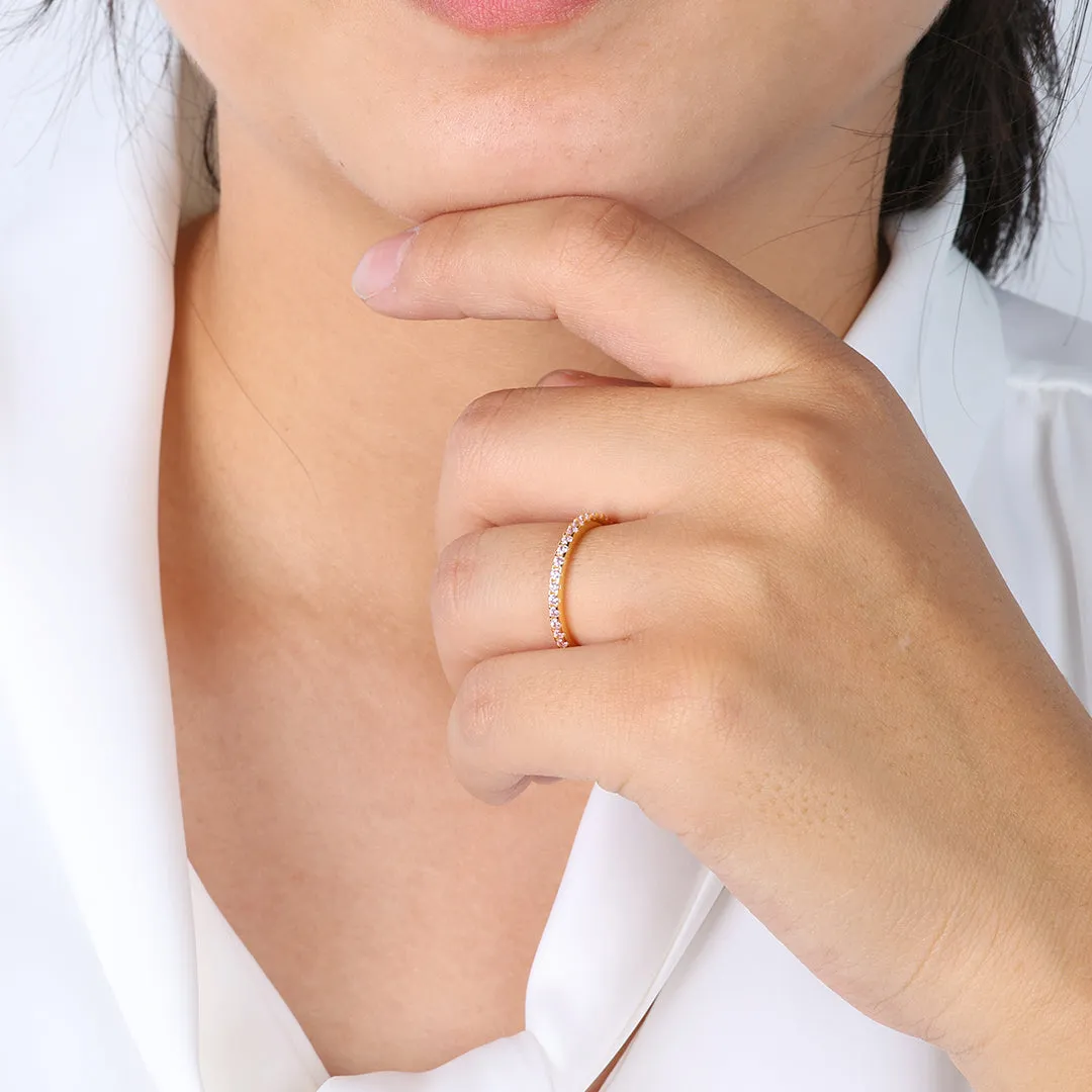 Birthstone Eternity Stacking Ring