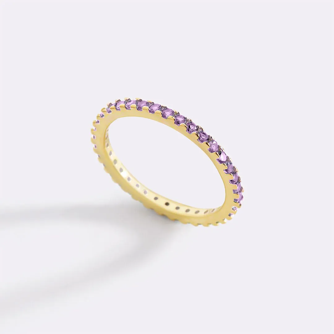 Birthstone Eternity Stacking Ring