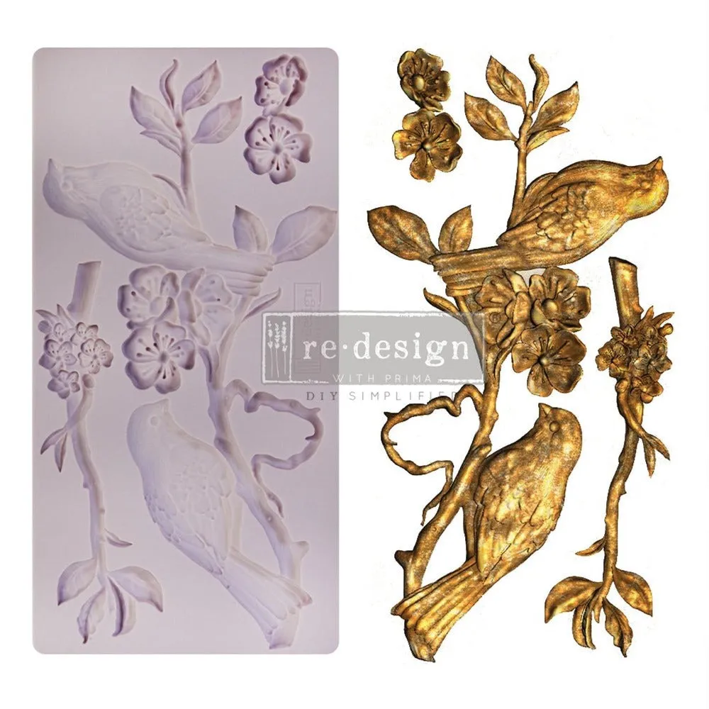 BLOSSOMING SPRING Decor Mould Re-Design with Prima 5" x 10"