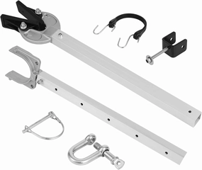 Boat Transom Saver, Adjustable Shock Absorbing Boat Transom Saver with 3/4" D Ring Shackles for Holds Engine, Roller and Trailer Mounts