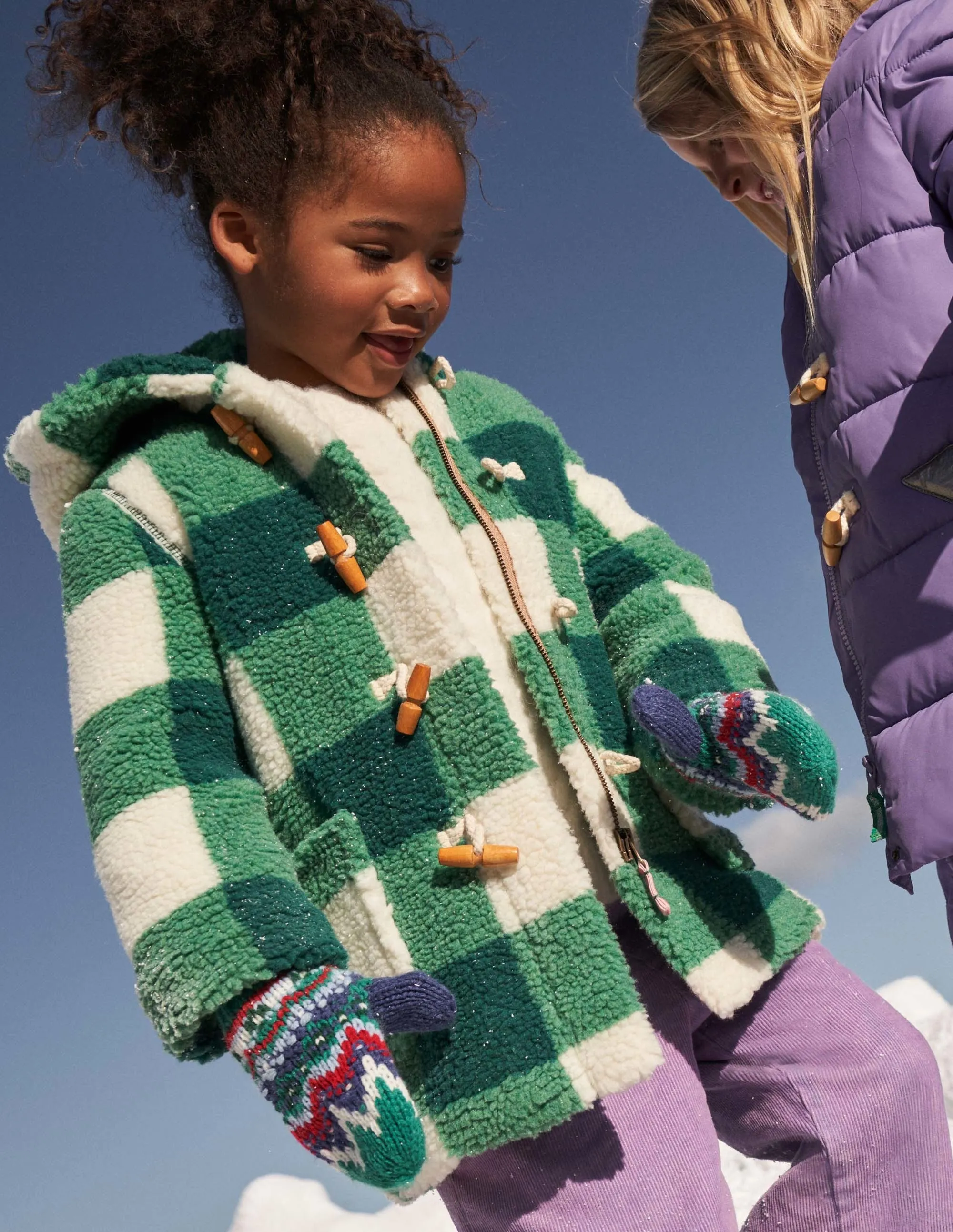 Borg Coat-Green Borg Gingham